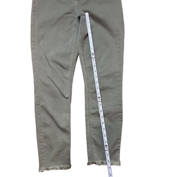 Loft high waist skinny crop jeans Olive green sz 28 - Picture 6 of 9